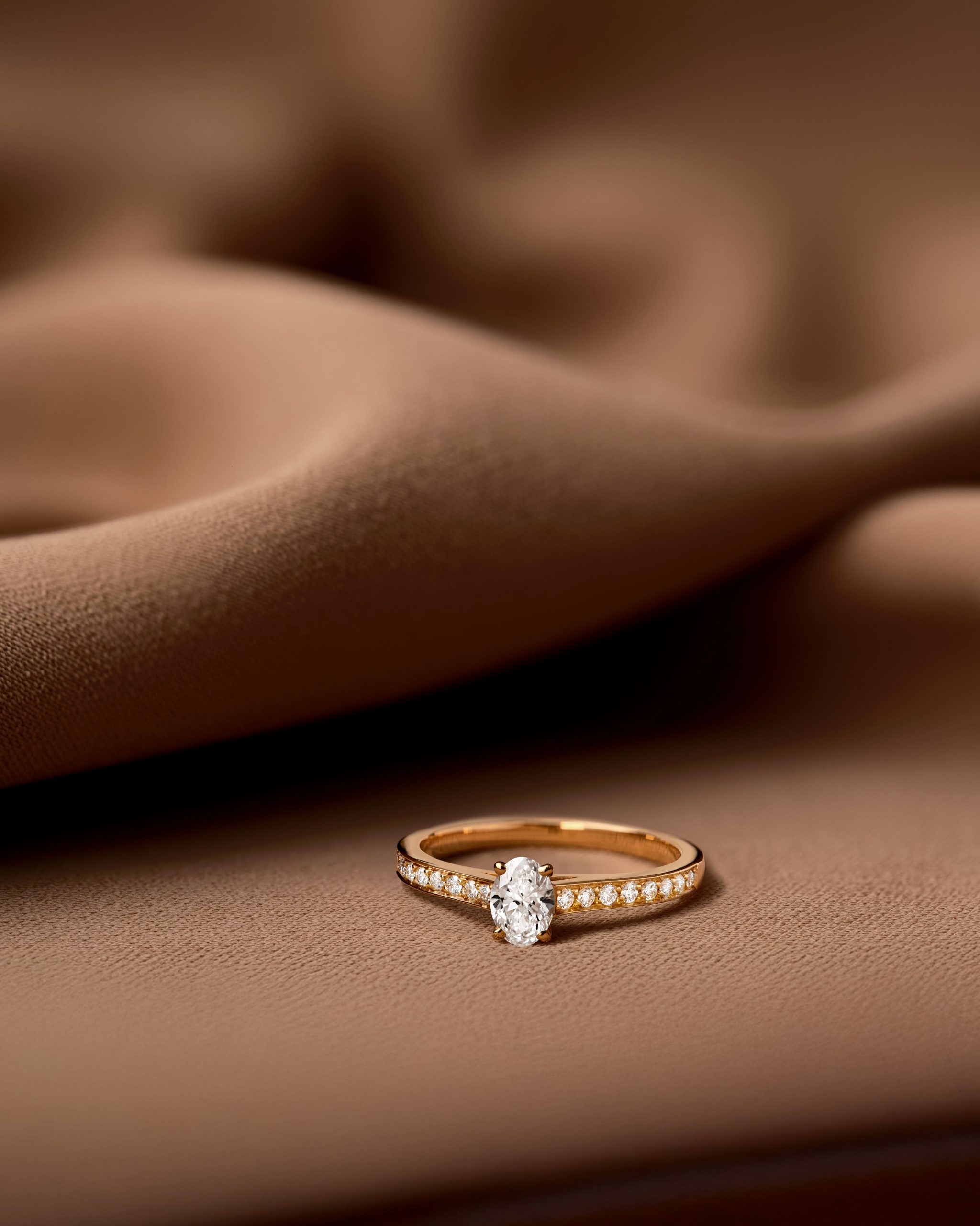 Bague Lady Ovale Pavée