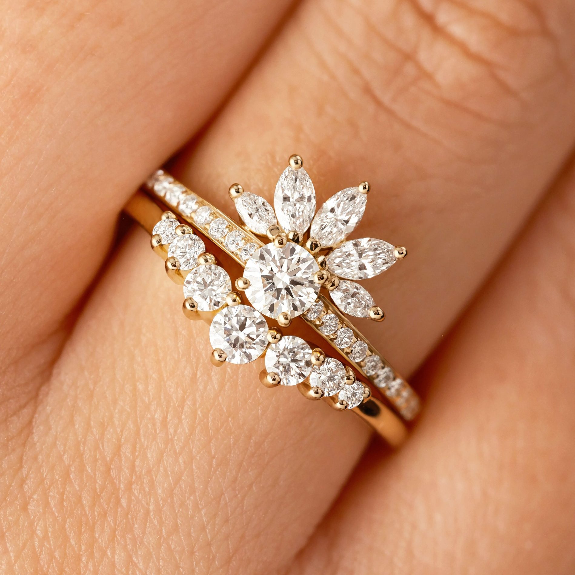 Alliance Sablon, bague EverBloom Pavée